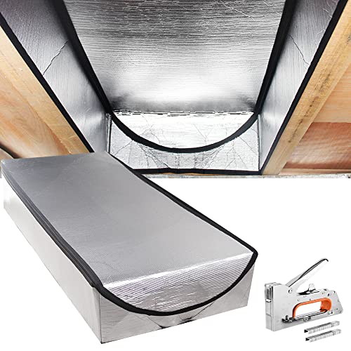 Attic Stairs Insulation Cover for Pull Down Stairway, R-Value 15.5, Extra Thick, Air Tight Attic Cover with Installation Tool Stairway Ladder Insulator Cover with Easy Zipper Access 25