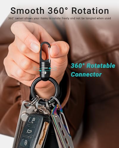 Image of TISUR Magnetic Quick Release Carabiner Keychain,Detachable Key Chain Rings