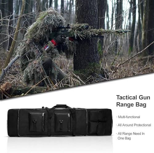 Taktyczny futerał na broń myśliwską miękki plecak torba na karabin powietrzny do strzelania wojskowego snajpera pistolet noszenie z paskiem na ramię, 94 cm