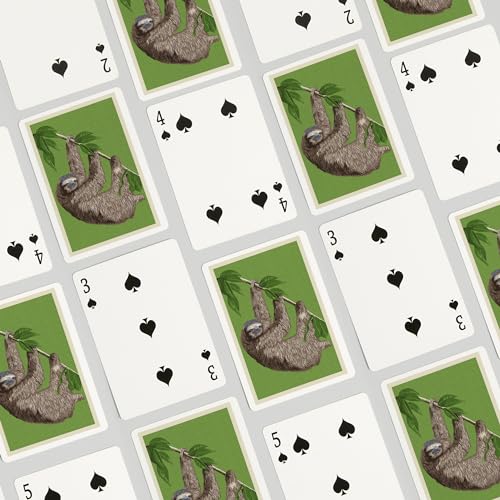 Baraja Tres Dedos de Perezoso, 52 Naipes Poker miniatura 4