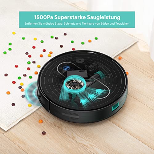 DEENKEE Saugroboter 1500Pa Staubsauger Roboter 2in1 Staubsauger Roboter mit 6 Reinigungsmodi, Super Slim Leiser… - Image 4