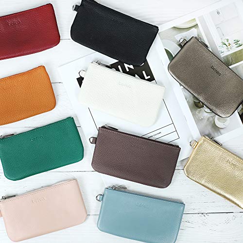 Befen Leather Coin Pouch Purses Change Holder Wallet Card Slots With Wristlet Strap thumb #5