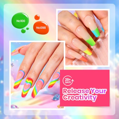 Image of Beetles Neon Gel Nail Polish, Rainbow Kingdom, 6 Colors Gel Nail Polish Set