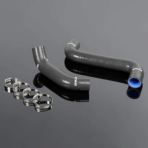 Kit de manguera de silicona para refrigerante y calentador de radiador compatible con Subaru Impreza GDB GDA GB GG 2.0 WRX STI 2002-2007 (negro, con