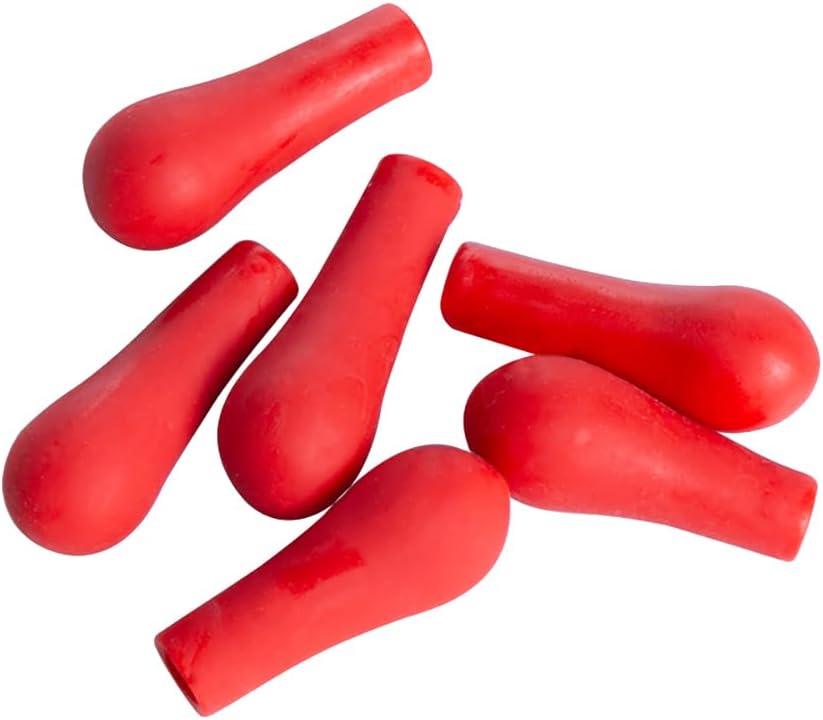 FSSTUD 50 Pcs Red Rubber Bulb Caps Suction Ball Dropper Bulb Glass Pipette Replacement Bulb Laboratory Tool for Graduated Tubes