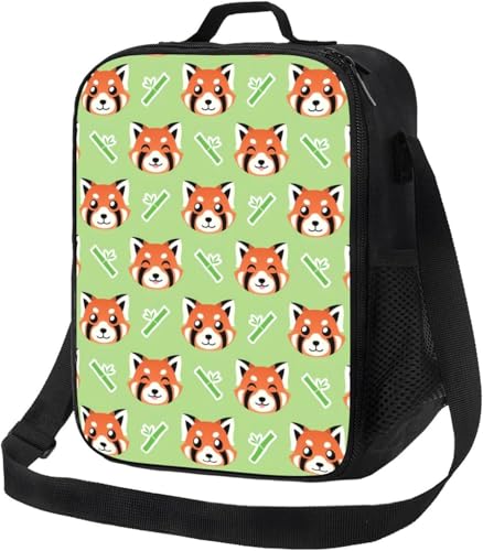 保温ランチバッグ 保冷お弁当バック 断熱ランチボックスバッグ レッサーパンダ 防水 軽量 男女兼用 エコバッグ アウトドア 運動会 遠足 釣り ピクニック KHIY104