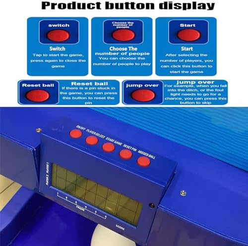 Indoor Bowling Set for Adults - LED Scoreboard, Automatic Scoring, Sound & Light Effects - Foldable Family Sports Game, 2M Console for Ultimate Indoor Fun