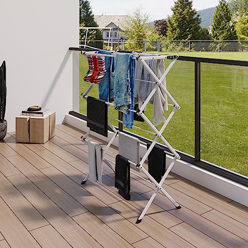 Jophaiipy-Foldable-Drying-Rack-ClothingClothes-Drying-Rack-Folding-Indoor-and-Outdoor-RackLaundry-Drying-Rack-Collapsible-Black-White