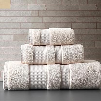 ROLTIN Baumwoll-Badetuch-Set, weiches Handtuch, Baumwoll-Badetuch, großes Dickes Badetuch 150 x 80, Handtuch 70 x 40, quadratisches Handtuch 34 x 34 – Bild 4