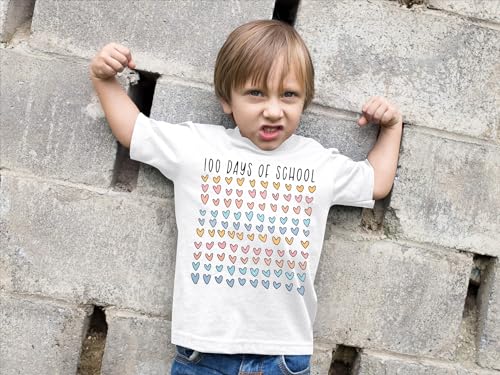 Image of BANGELY 100 Days of School Shirts for Kids Back to School Graphic Tee 100 Days Celebration Tshirt Elementary Student Gift