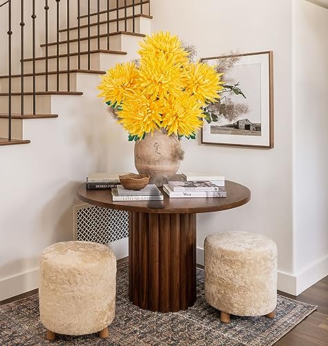 Hollyone-6Pcs-Yellow-Artificial-Mums-Flowers-Large-Faux-Chrysanthemum-Flowers-Silk-Flower-256-Long-Stem-Spider-Mum-Flower-Spring-Summer-Floral-Arrangements-Bouquets-Fake-Pincushion-for-Home-Decor Hollyone 6Pcs Yellow Artificial Mums Flowers Large Faux Chrysanthemum Flowers Silk Flower 256 Long Stem Spider Mum Flower Spring Summer Floral Arrangements Bouquets Fake Pincushion for Home Decor