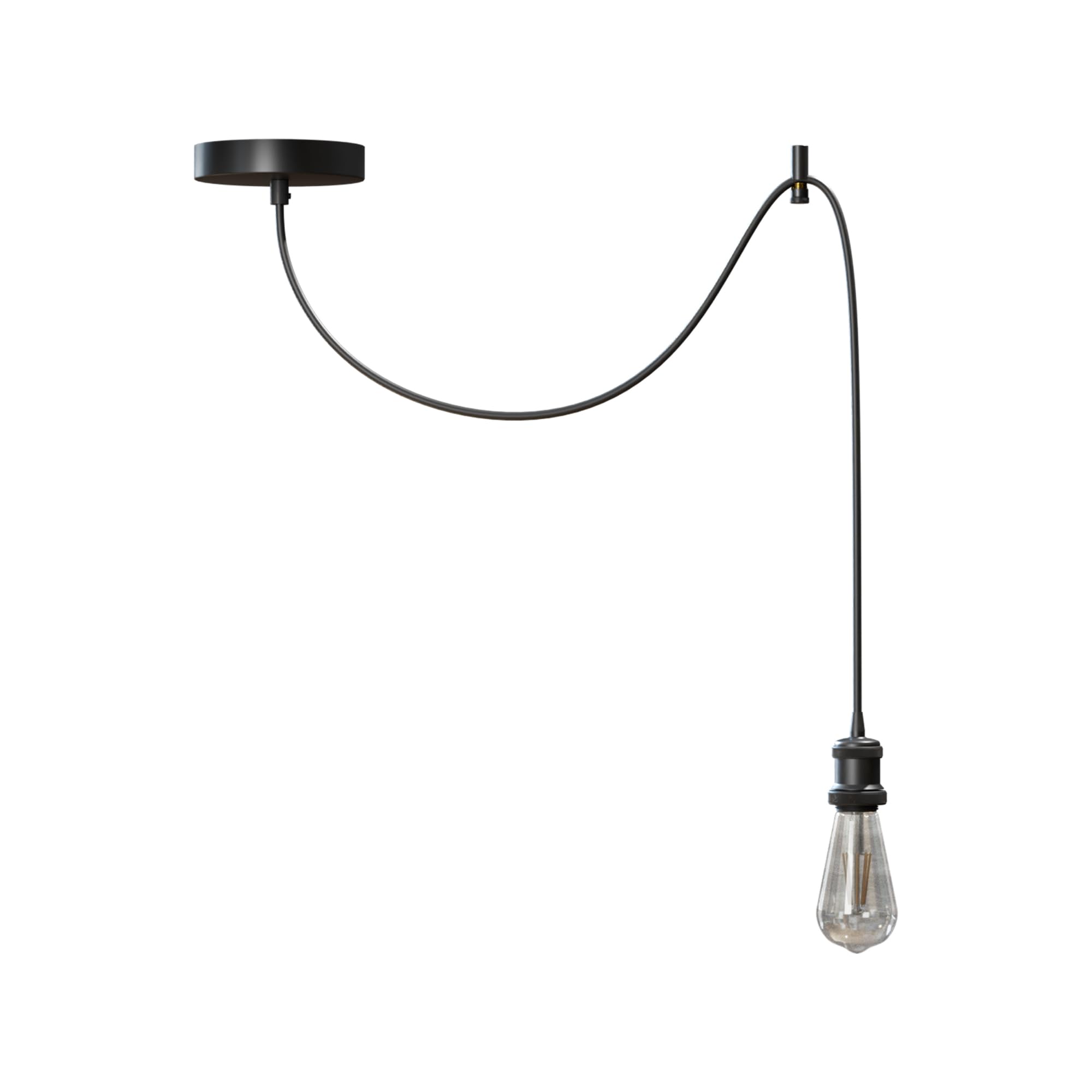 LEDSone Vintage Industrial Pendant Light Fitting E27 with 2m Fabric Cable