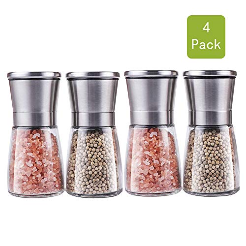 Premium Stainless Steel Salt and Pepper Grinder Set(4 pieces) - Pepper Mill