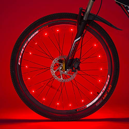 willceal Bike Spoke Light, Bike Wheel Light,Tyre Wire Right with Flash Model Neon Lamps,Bike Safety Alarm Light.