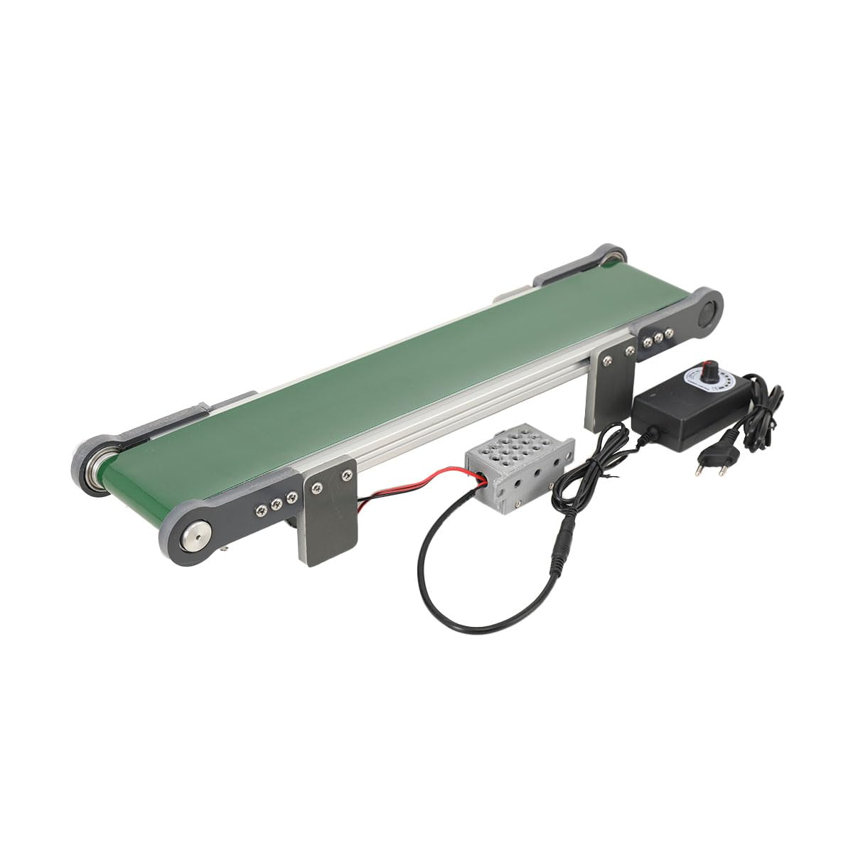 DC 12V Mini-Förderband Desktop Transportband Förderband, Mini-Frachtspur, automatischer Förderband, 500x100mm, Bandgeschwindigkeit 1.8-7.6CM/S