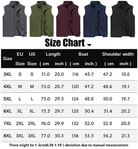 AIEOE Gilet in Pile da Uomo Vest Caldo Antivento