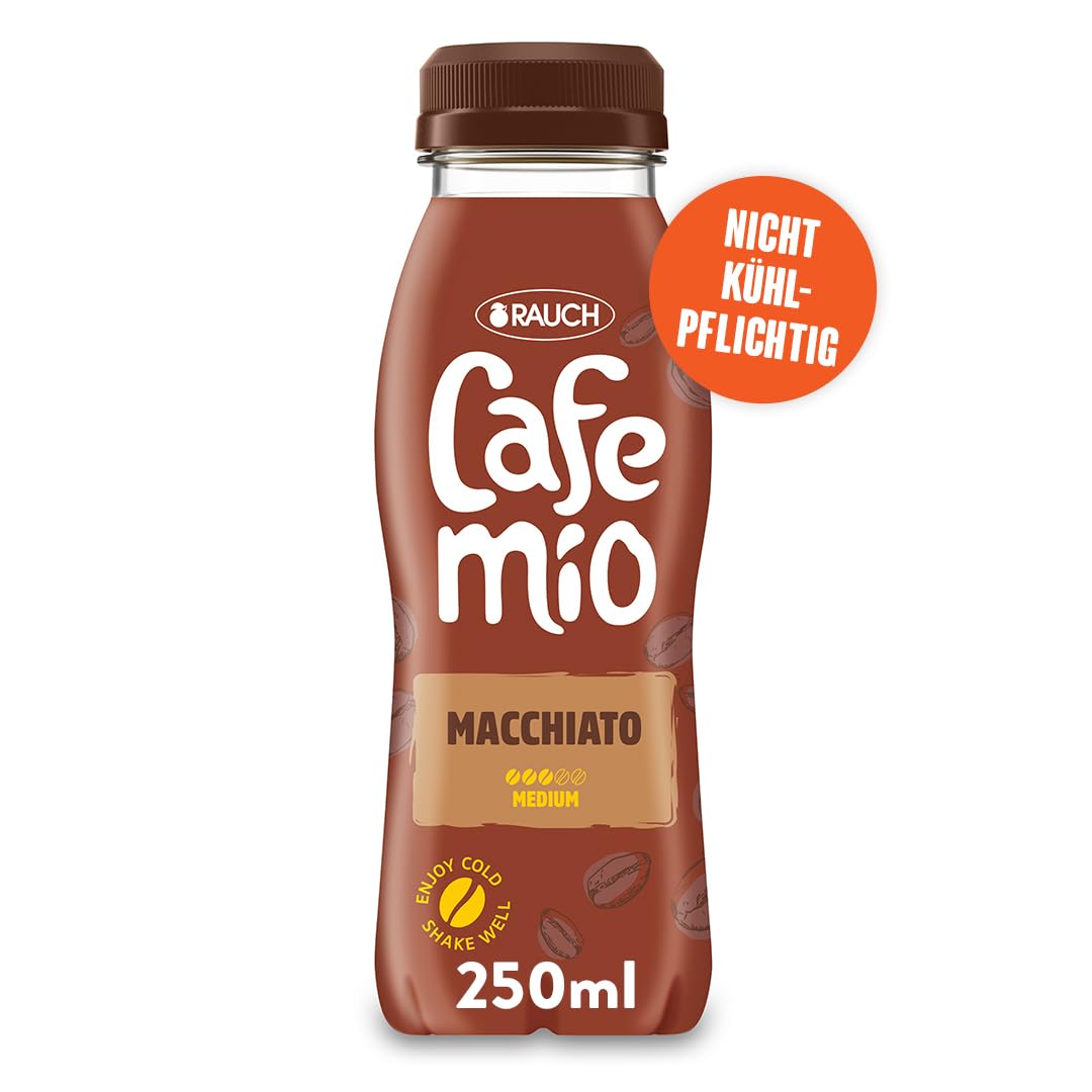 Cafemio Macchiato | Eiskaffee-Genuss To-Go | Einzigartiger Kaffeegeschmack mit bester Alpenmilch aus Österreich | nicht kühlfplichtig | die Kaffeepause für unterwegs | 12x 250ml PET (Packung mit 2)