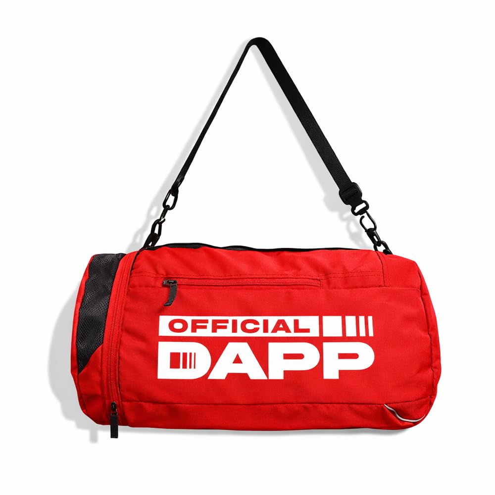 Athletic Duffel Bag | Gym Bag with Spacious Compartments | Lightweight & Durable Design | Ideal for Gym, Sports, Travel, and Fitness (Red)-image-27