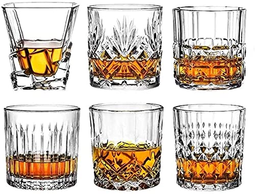 Decantador de whisky Decantador de vino Copa de vodka Artículos de bar Moda antigua Grabado Diamante Cristalino Vaso de whisky Vaso Hotel Restaurante Vasos de agua Decantador (Color : #4)
