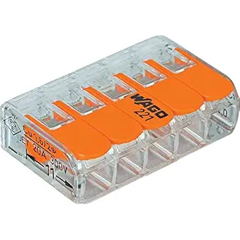 Wago 221-415 Lever-Nuts 5 Conductor Compact Connectors 250 PK