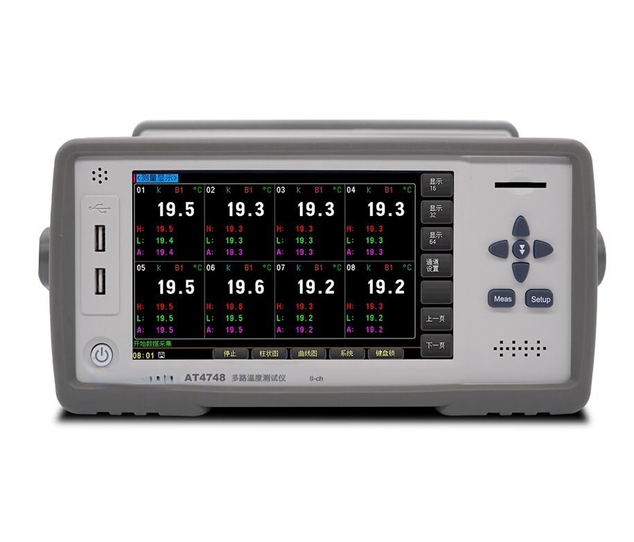 AT47XX 8-64CH Thermocouple Meter ±0.2°C Accurate Temperature Data Logger 350V Isolated Inputs for Industrial Process Monitoring and HVAC Applications