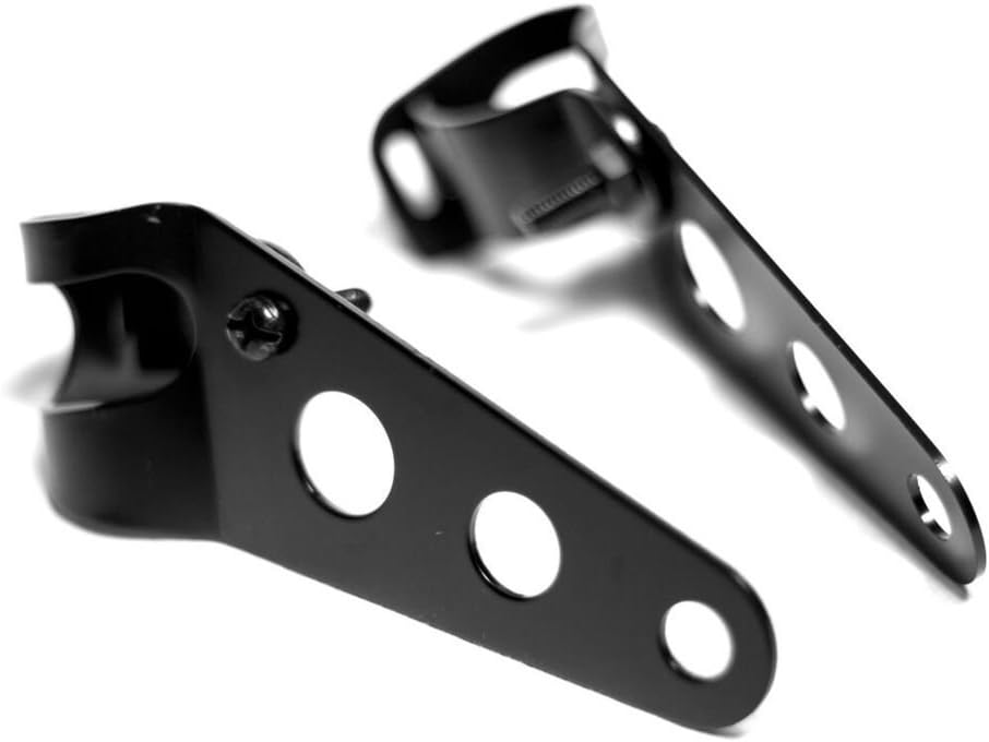 Lightweight Black Headlight Fork Mounting Brackets (Fits: 35-38mm Forks)