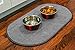 S&T INC. Absorbent, Anti-Skid Microfiber XL Pet Bowl Feeding Mat, 16 Inch x 27.5 Inch, Grey