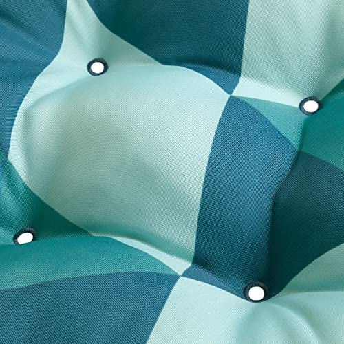 Duck Covers Water-Resistant 19 X 19 X 5 Inch Indoor Outdoor Seat Cushions, Blue Lagoon Geo, 2-Pack, Outdoor Patio Cushions #TOP3