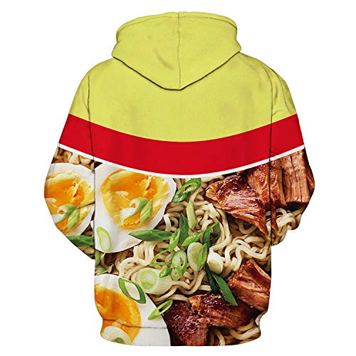 Keasmto 3D Ramen Beef Noodle Soup Hoodies Sweatshirts For Men Women Cotton Cute Large #TOP1