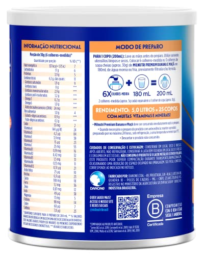 Danone Nutricia Composto Lácteo Milnutri Vitamina De Frutas 760G