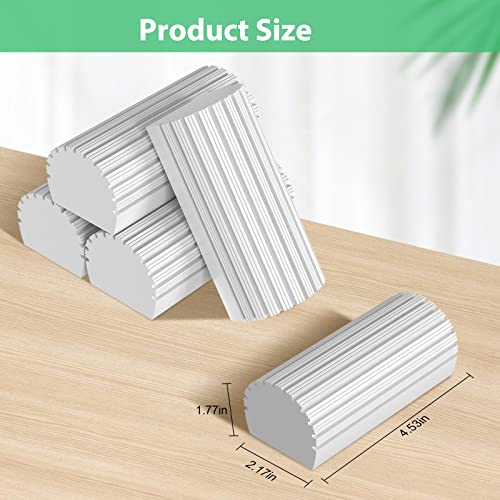 Image of 1-Pack Damp Cleaning Sponge Duster, Grey Dust Reusable Household Cleaning Sponge Cleaner for Baseboards, Door Window Grooves, Ceiling Fan, Glass, Vents, Blinds Duster