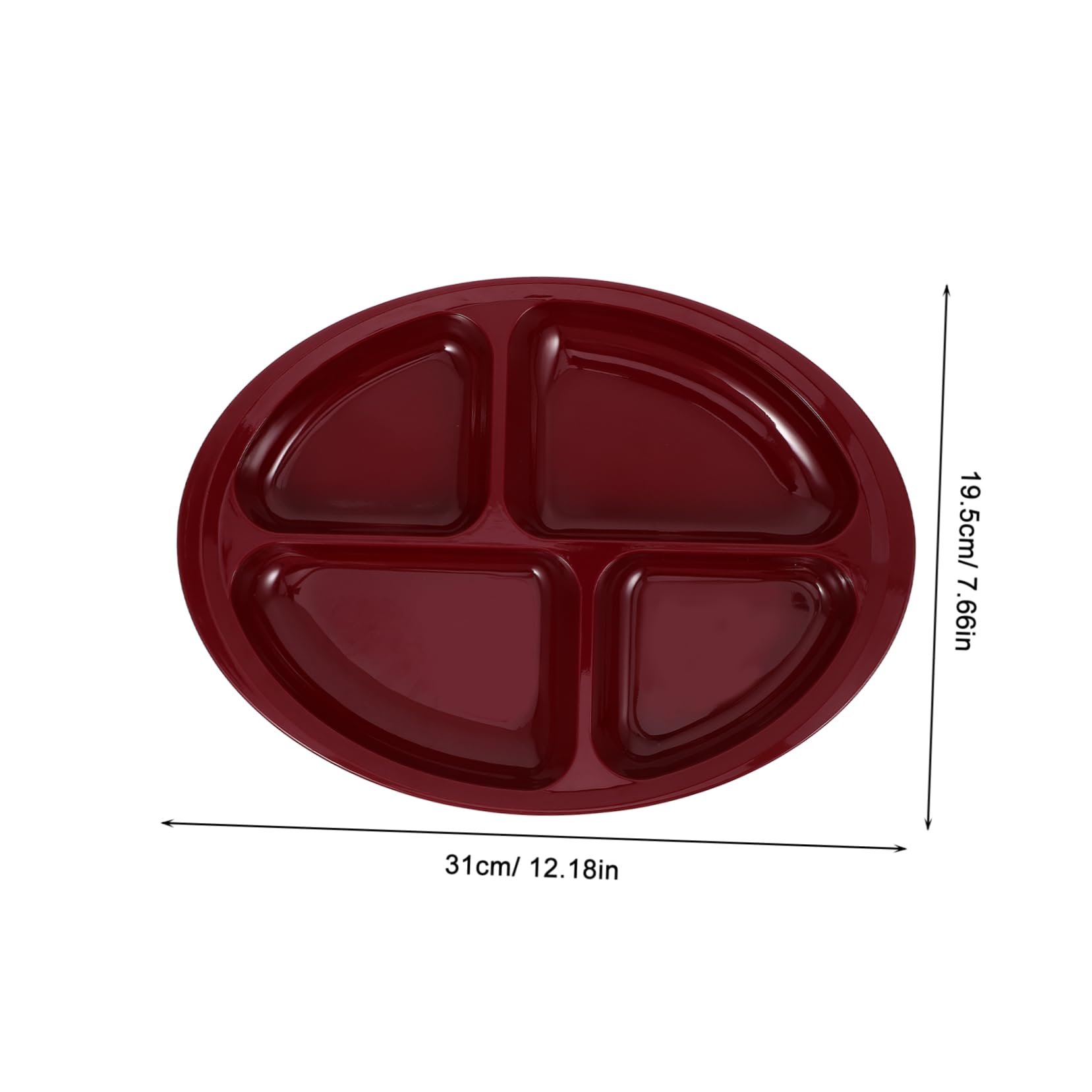 HOLIDYOYO Multi-grid Plate Elderly Food Plate Dividers Anti-slip Base Heat Resistant Easy Maintenance Dinnerware