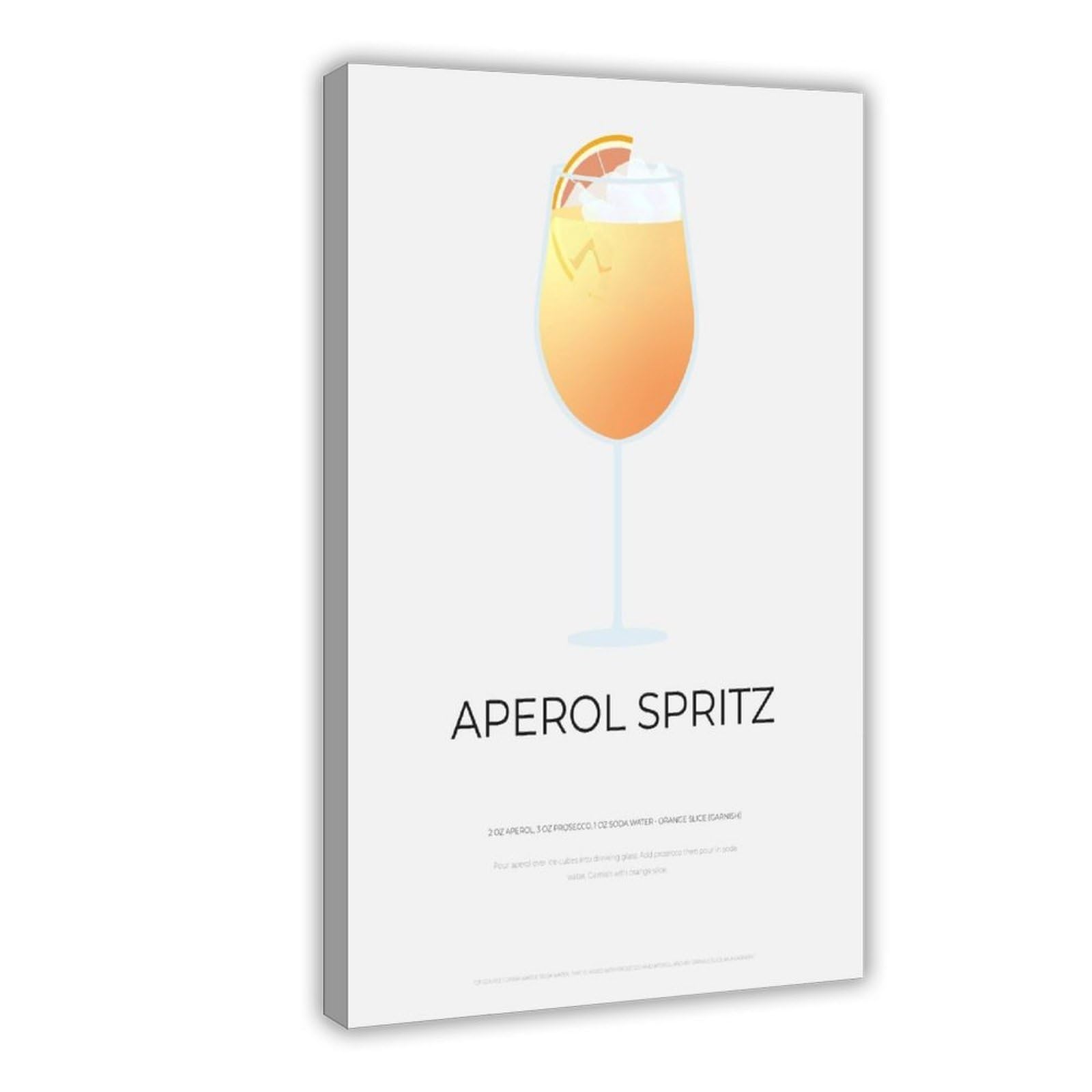 LITGY Aperol Spritz Poster Aperol Art Poster Frame-style 08x12inch(20x30cm)