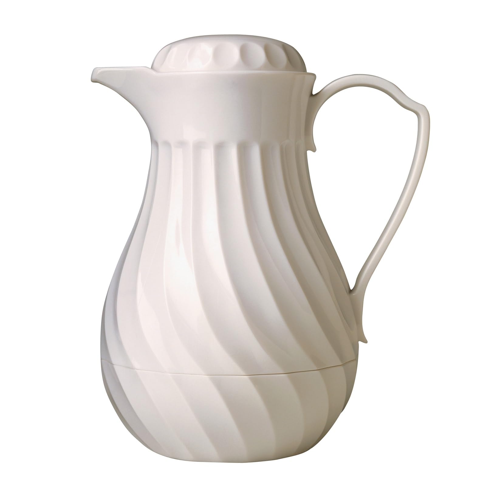 Vollrath Tilt and Pour White SwirlServe 20 Oz Ins. Beverage Server