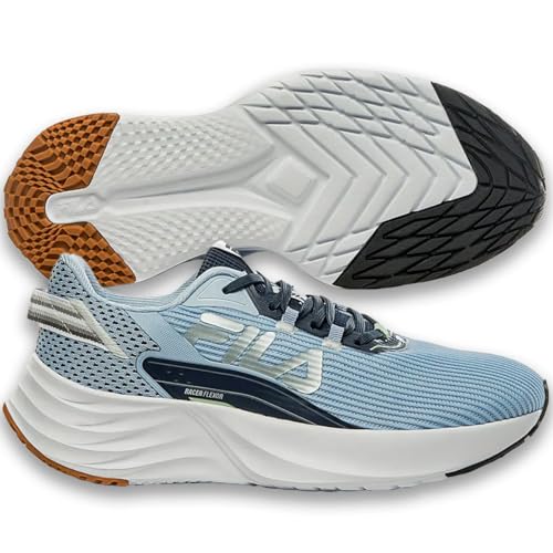 Tenis Fila Racer Flexor Feminino,Azul Claro/Marinho/Verde,37