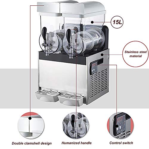 Kommerzielle Slushy-Maschine, 1000W 45L Frozen Drink Snowcone Slush Maker-Maschine, Edelstahl-Smoothie-Frozen… – Bild 6