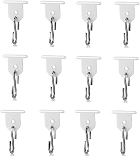 Jindizi RV Camping Awning Clip, 12 Pairs RV Awning Light Holder, S-Shaped Camper Awning Hooks Plastic and Metal RV Party Light Hangers Canopy Light Hooks for Outdoor Camping Tent Home Party (12)