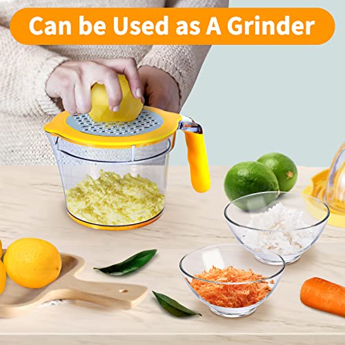Manual Juicer, Chefville Mj02 Multifunctional Hand Juicer, Lemon Lime Squeezer With Comfortable Grip Handle, 21-Ounce Capacity Orange Juicer #TOP6