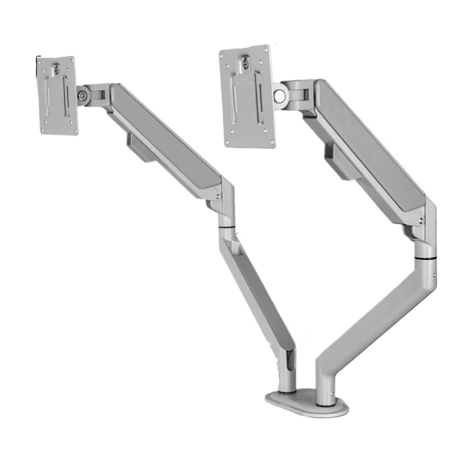 TKJfdTY Left And Right Dual-Screen Monitor Splicing Heightening Bracket Desktop Lifting Horizontal And Vertical Screen Switching Rotating Air Pressure Stand，Gray