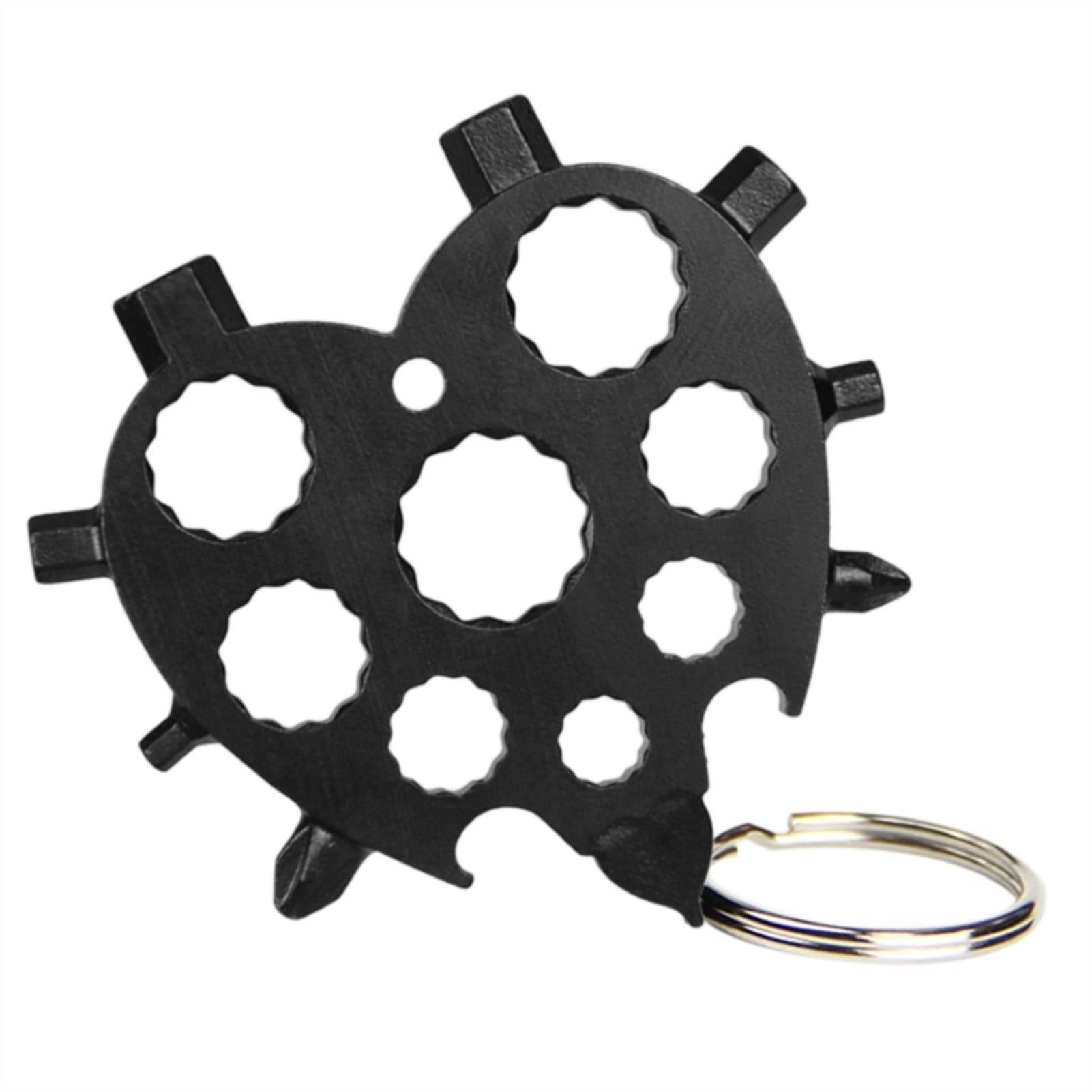Schneeflocken-Schraubenschlüssel, Schneeflocken-Multitool, Schraubendreherschlüssel(Black)