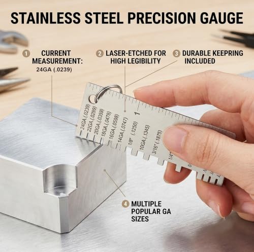 Calibrador de Grosor para Metal y Alambre Multifuncción miniatura 3