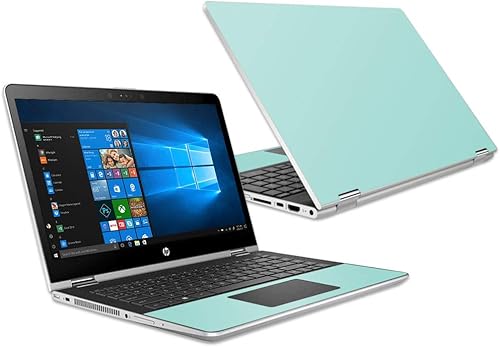 Miniatura 6 de MightySkins Skin compatible con HP Pavilion x360 15.6 pulgadas (2018) - Morado sólido  Funda protectora de vinilo duradera y única  Fácil de