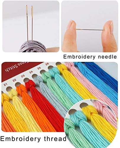 WHXHXZ cross stitch kits for adults Fox familie 40x50CM DIY 14CT Fabric Embroidery Crafts Needlepoint Kit for Home… - Image 5