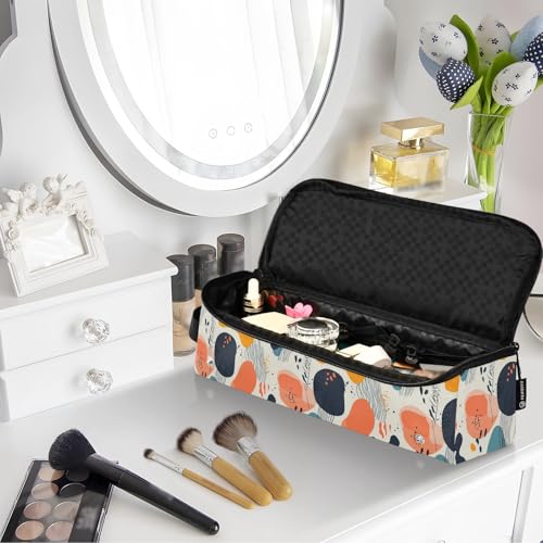 Bolsa organizadora para herramientas de cabello con diseño silueta abstracta marble, resistente al calor para planchas, rizadores y cepillos, portátil para viaje miniatura 7