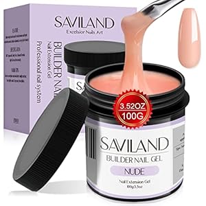 Saviland Nacktes Aufbaugel Für Gelnägel – 100g/3.5oz große Kapazität Nudes Aufbaugel Builder Nagelgel, Hard Gel für Nagelverlängerung, Gel Nägel stärken U V Gel Reparatur Nail Sculpted Art Maniküre