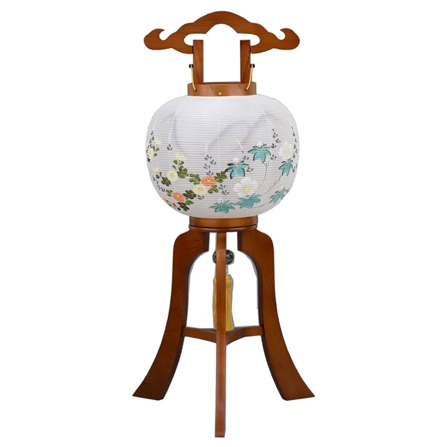 Amazon｜お仏壇のはせがわ 床置き 盆提灯 行灯 10号 二重銀河