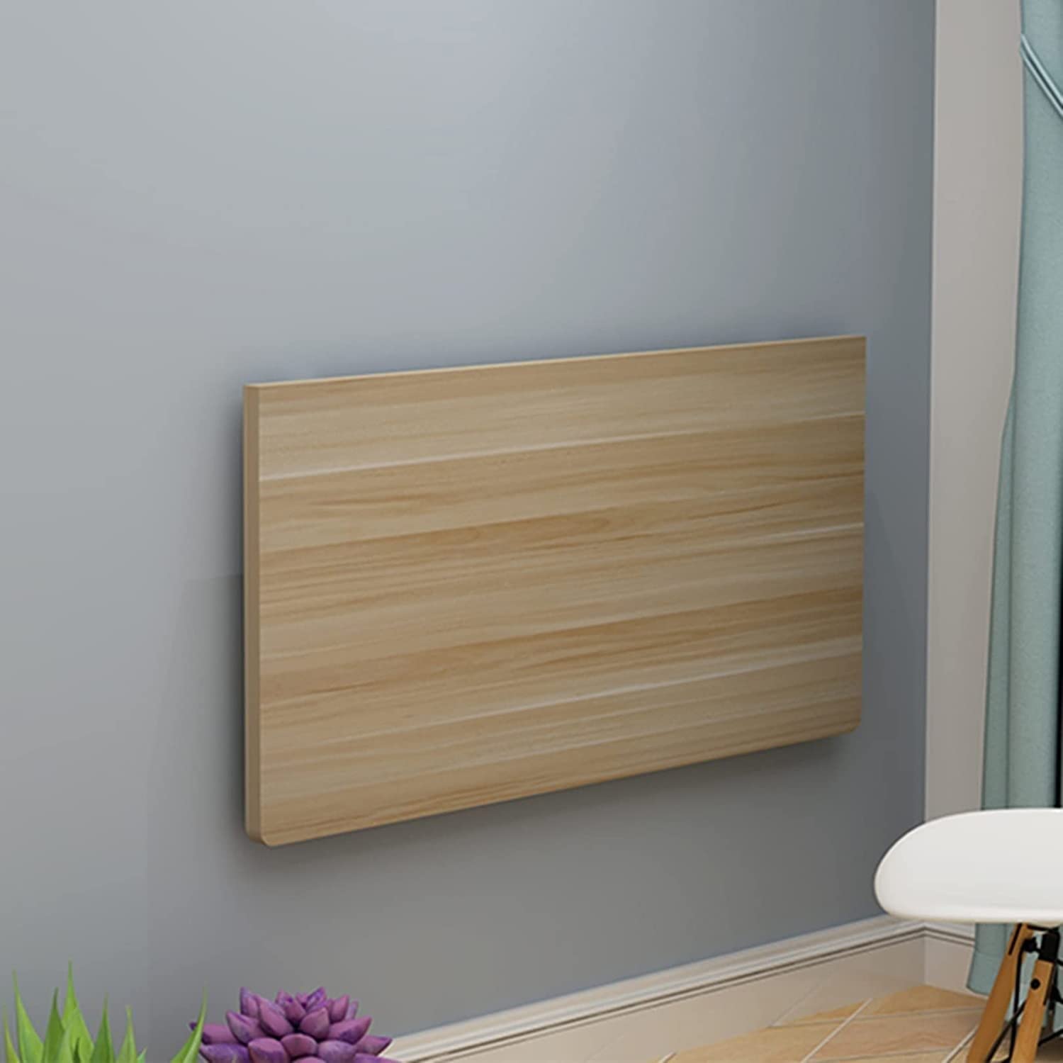 SXZenSpace Folding Wall Mounted Computer Desk Pine Wood Drop Leaf Table Home Office Workstation Dining Table.