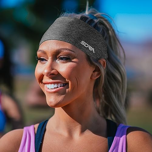 Image of Suddora Workout Headband, Sports Headband for Women and for Men Athletic, Lightweight, Stylish & Comfortable Spandex Headband for Running, Workout, Football, Cosplay & Costumes(Dark Static Gray)