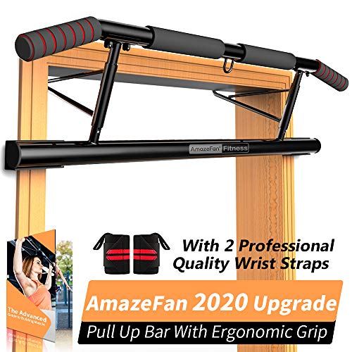 AmazeFan Pull Up Bar Doorway with Ergonomic Grip - Fitness Chin-Up Frame