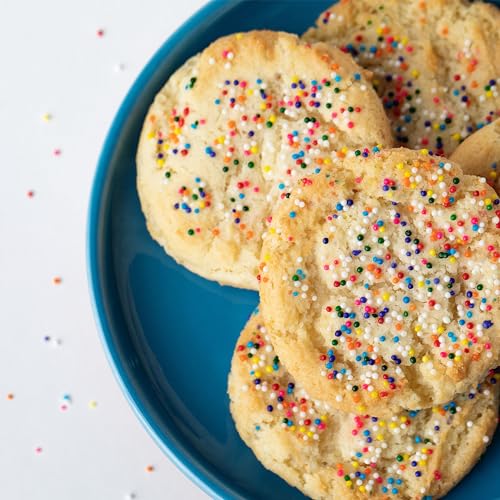 Image of Yupik Birthday Cake Sprinkles, 2.2 lb (35.2 oz) Pack of 6, Rainbow Nonpareil Sprinkles, Gluten-Free, Kosher, Cholesterol-Free, Sodium-Free, Fat-Free, For Baking, Decorating Ice Cream, Cakes, & Donuts